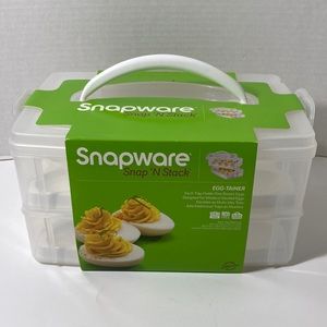 Snapware Snap n Stack Egg Tainer Container Food Storage Egg Tray Carrier